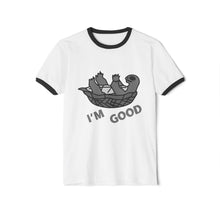 Load image into Gallery viewer, Funny Sloth Graphic Ringer T-Shirt - "I'M GOOD" - Unisex Cotton Tee