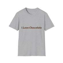Load image into Gallery viewer, I Love Chocolate Unisex T-Shirt | Sweet Gift for Chocolate Lovers, Casual Wear, Birthday, Celebrations, Foodie Fashion
