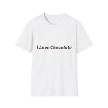 Load image into Gallery viewer, I Love Chocolate Unisex T-Shirt | Sweet Gift for Chocolate Lovers, Casual Wear, Birthday, Celebrations, Foodie Fashion

